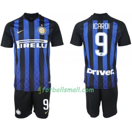 Inter Milan Fotbollströjor ICARDI 9 Barn Hemma tröja 2018/19 Kortärmad